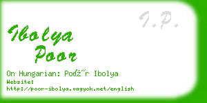 ibolya poor business card